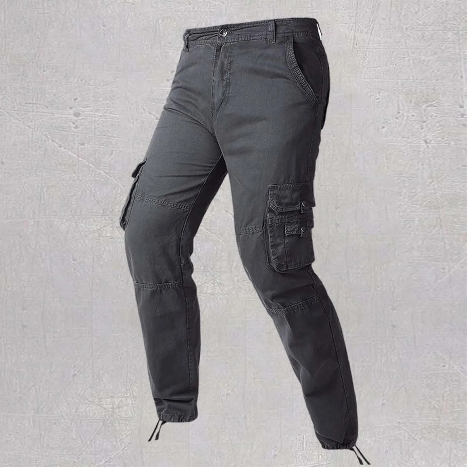 Mens Cargo Work Pants Regular Fit Stretchy Workout Joggers Casual Straight Leg Pants Fashion Business Formal Pant