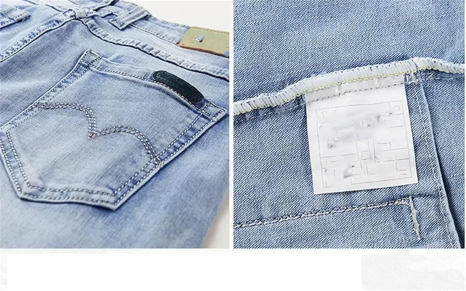 Men's Denim Two Piece Set Slim Micro-Stretch Two-Piece Jacket Jeans Suit