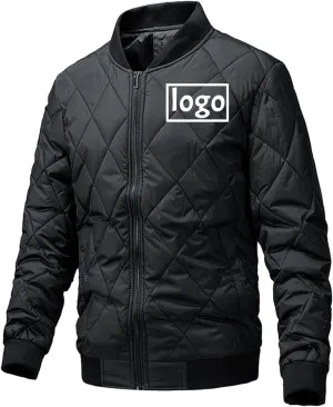 Mens Down Jacket Custom Lightweight Jackets Add Logo Name Design Personalized Cotton Puffer Coat