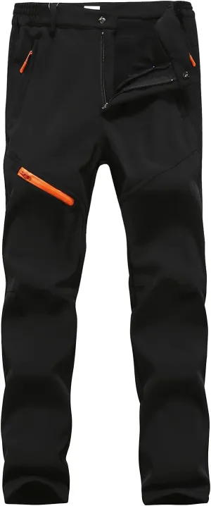 Mens Loose Fit Pants Outdoor and Windproof Mountaineering Travel Sports Pants Polyester Pants Men