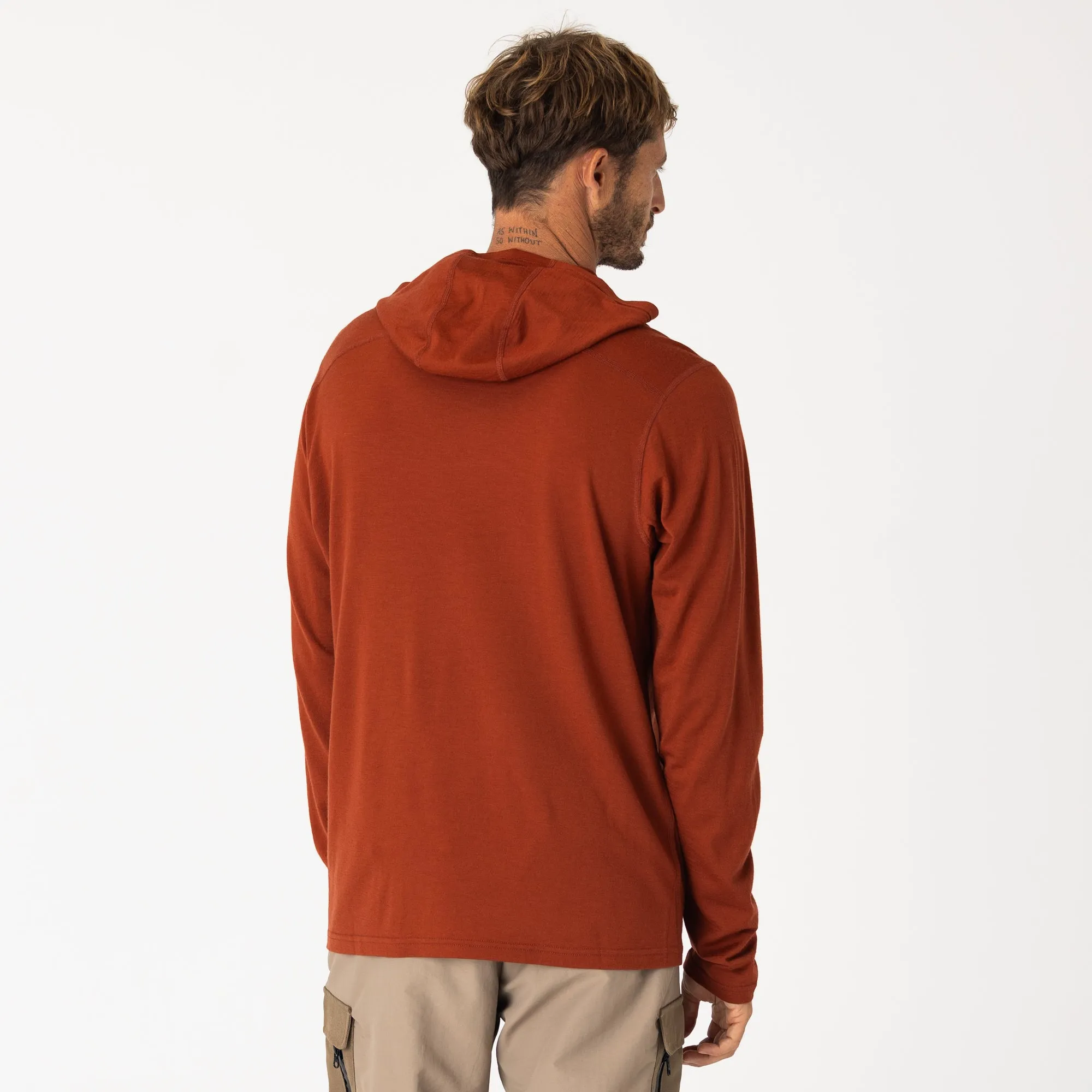 Mens Merino LS Hoody Tannin