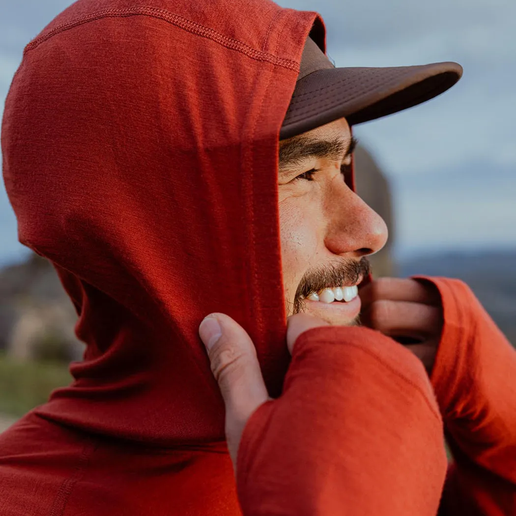 Mens Merino LS Hoody Tannin