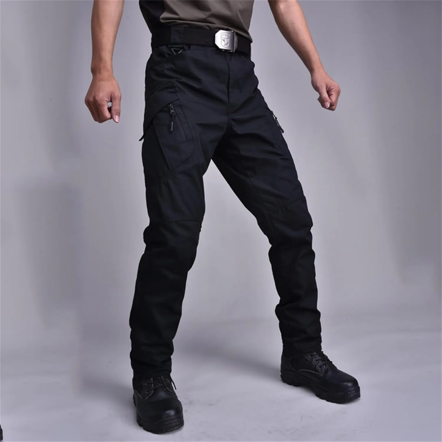 Mens Outdoor Hiking Pants Tactical Military Cargo Pants Slim Fit Waterproof Pant Quick Dry Sweatpants Multi Pockets