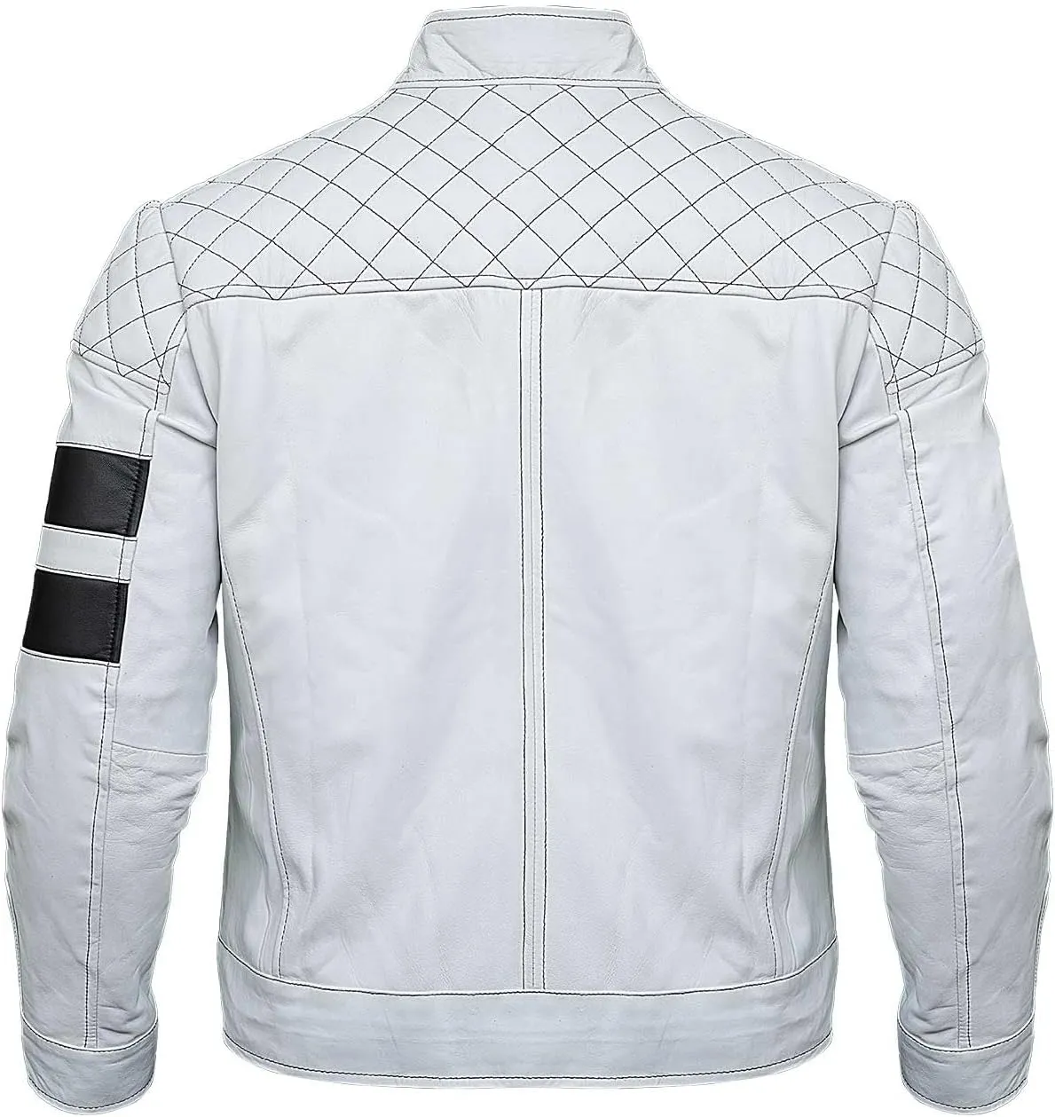 MENS WHITE LEATHER MOTORCYCLE JACKET WHITE LEATHER JACKET MENS WHITE BIKER JACKET MEN'S GENUINE LEATHER JACKET WHITE