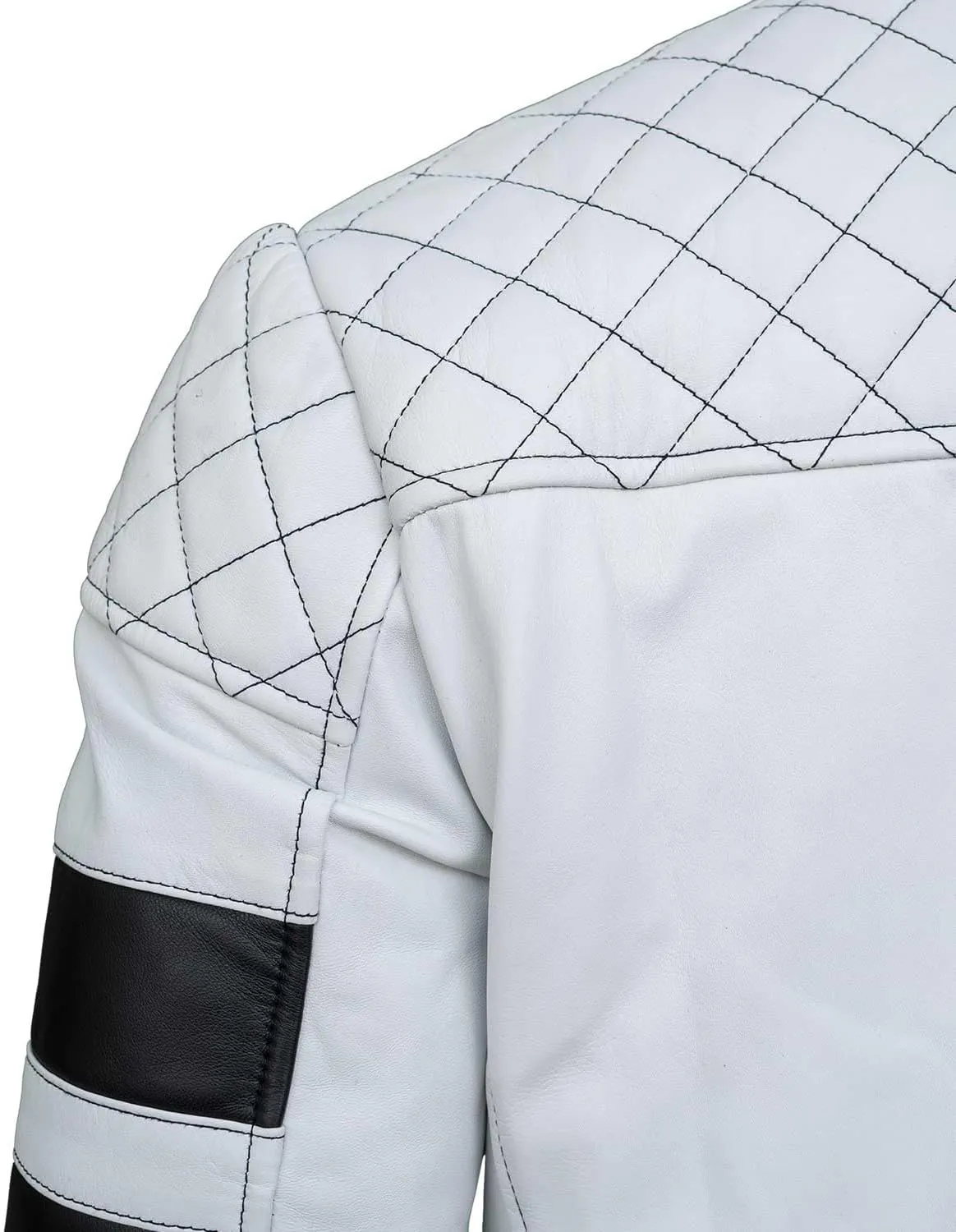 MENS WHITE LEATHER MOTORCYCLE JACKET WHITE LEATHER JACKET MENS WHITE BIKER JACKET MEN'S GENUINE LEATHER JACKET WHITE