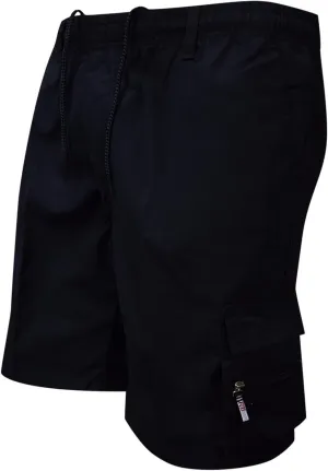 Men's Zipper Pockets Hiking Athletic Running Shorts, Multi Pocket Lightweight Quick Dry Elastic Waist Workout Shorts