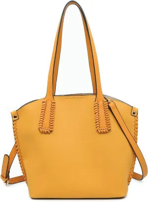 Micah Vegan Leather Handbags and Purses for Women Ladies Hobo Tote Bag Whipstitch Shoulder Bags