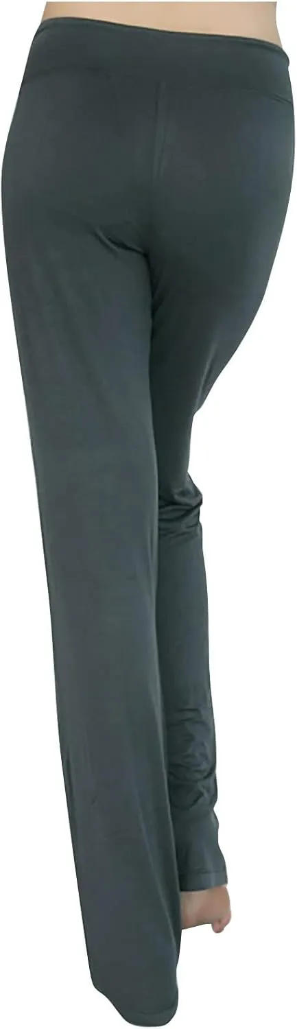 Modal Wide Leg Pants for Women Loose Fit Bootleg High Waisted Lounge Pants Casual Yoga Pilates Meditation Trousers