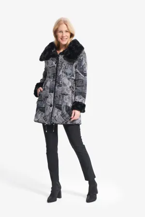 Newspaper Reversible Coat