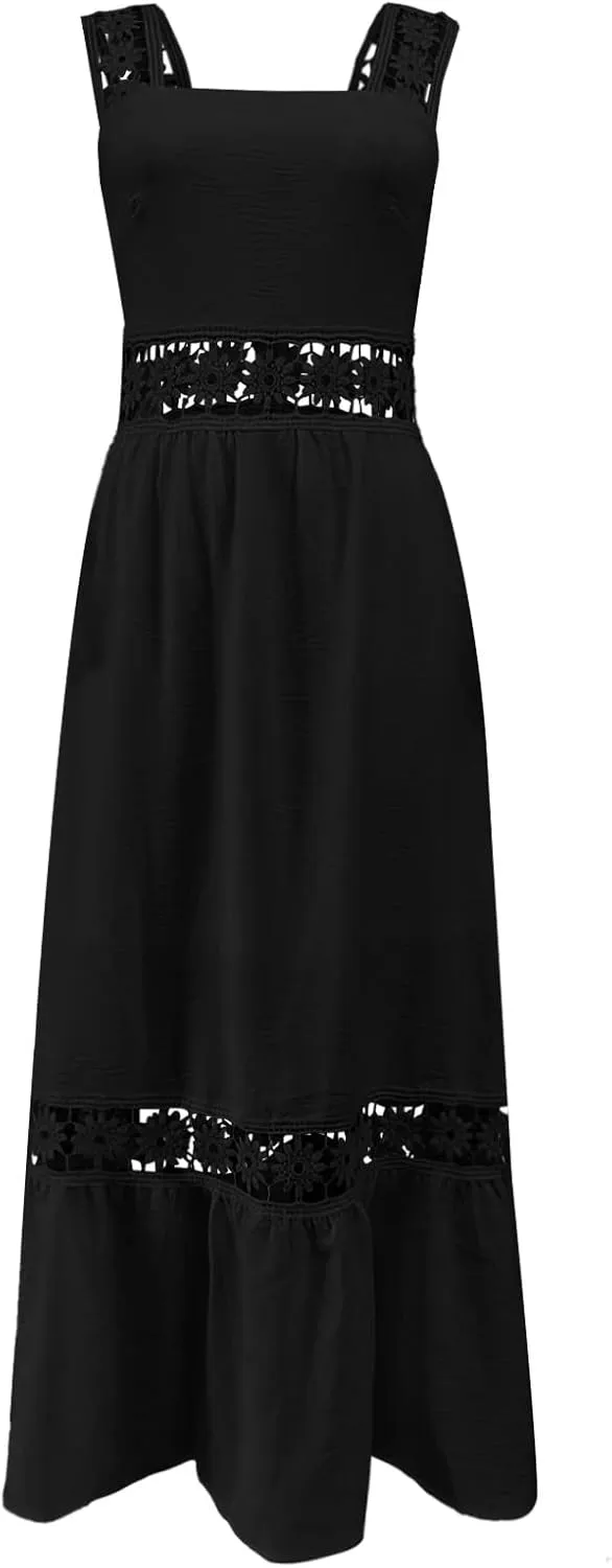 Ollysqiar Dresses Women's 2023 Floral Summer Dress Wrap V Neck Short Sleeve Belted Ruffle Hem A-Line Bohemian Dresses A02 6