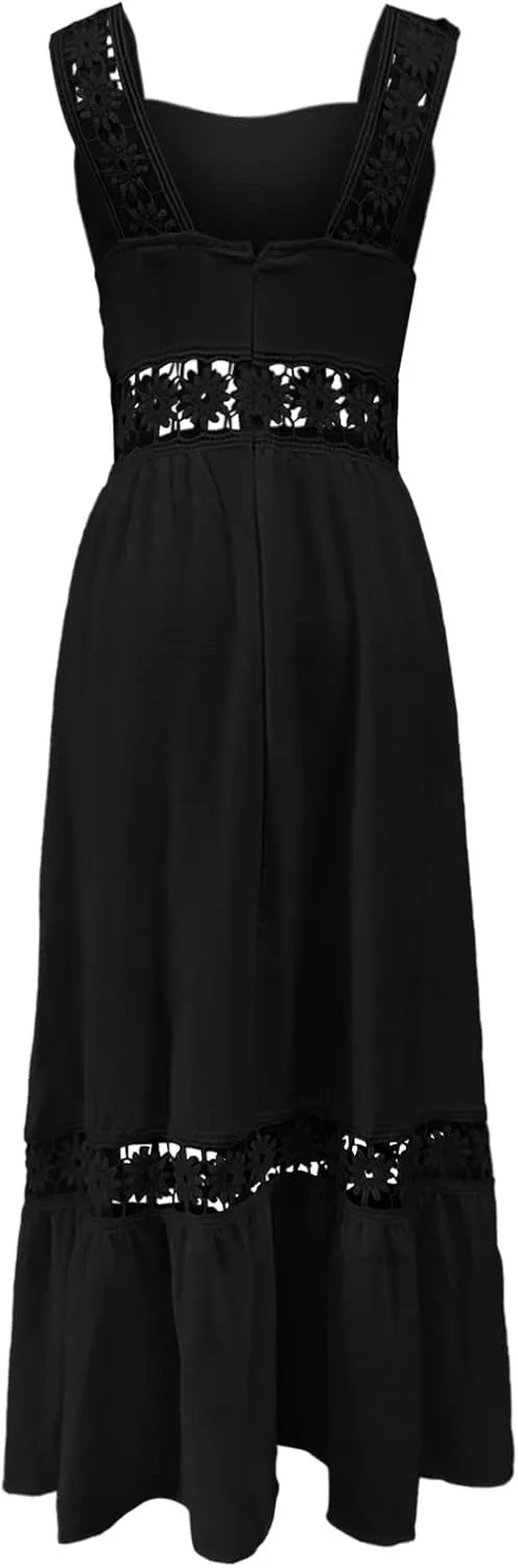 Ollysqiar Dresses Women's 2023 Floral Summer Dress Wrap V Neck Short Sleeve Belted Ruffle Hem A-Line Bohemian Dresses A02 6