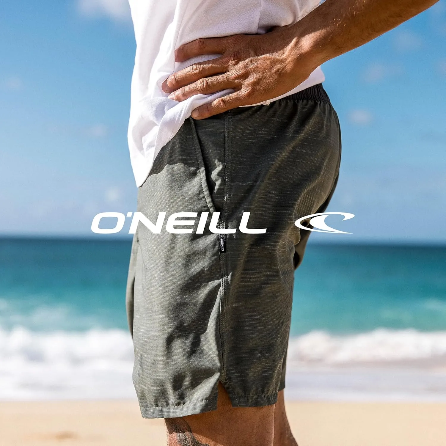 O'NEILL Men's 19 Inch Ousteam Reserve Heather - Quick Dry Mens Shorts - Versatile Khaki Shorts Men