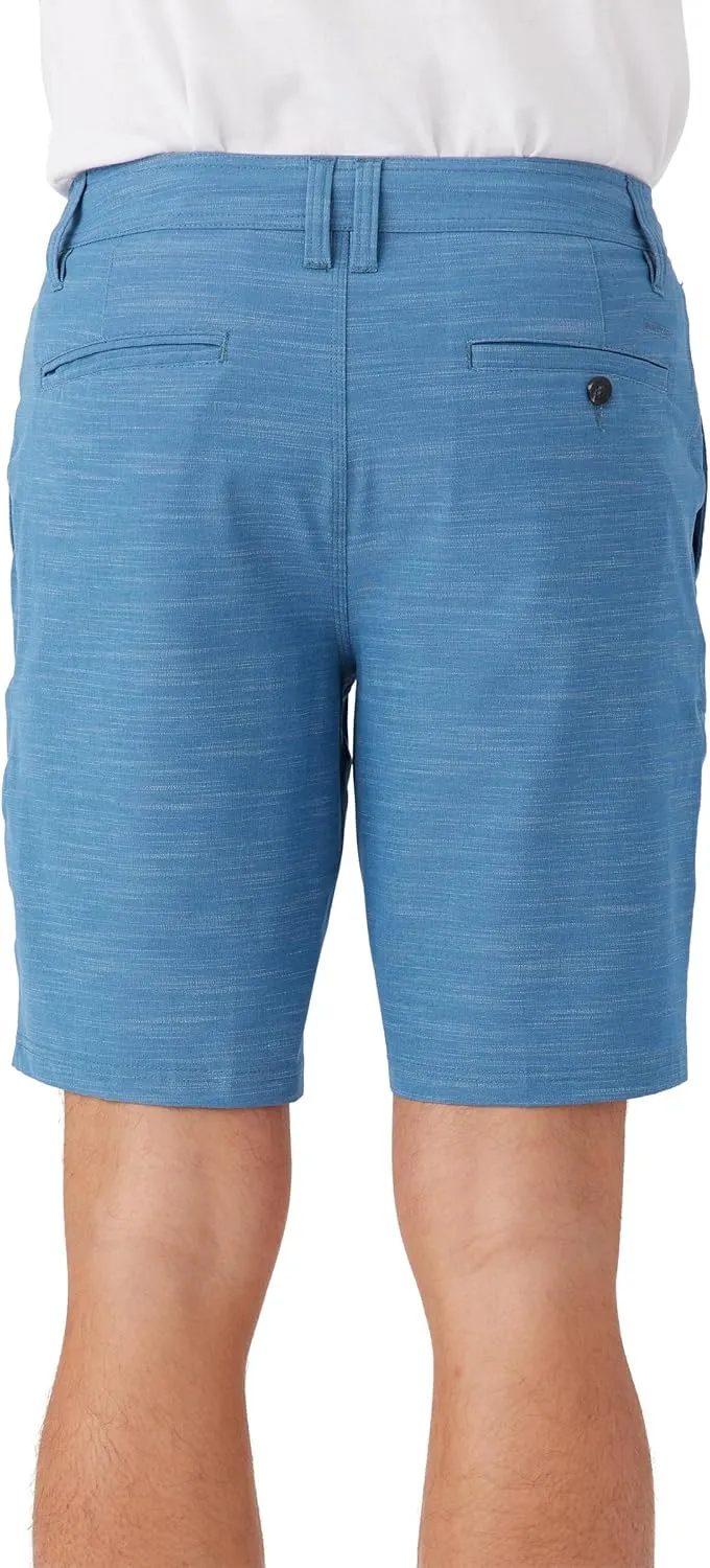 O'NEILL Men's Khaki Shorts, 20-Inch Outseam, Stretch Quick Dry Slub Fabric, Hybrid Chino Shorts Men, Casual and Active Wear