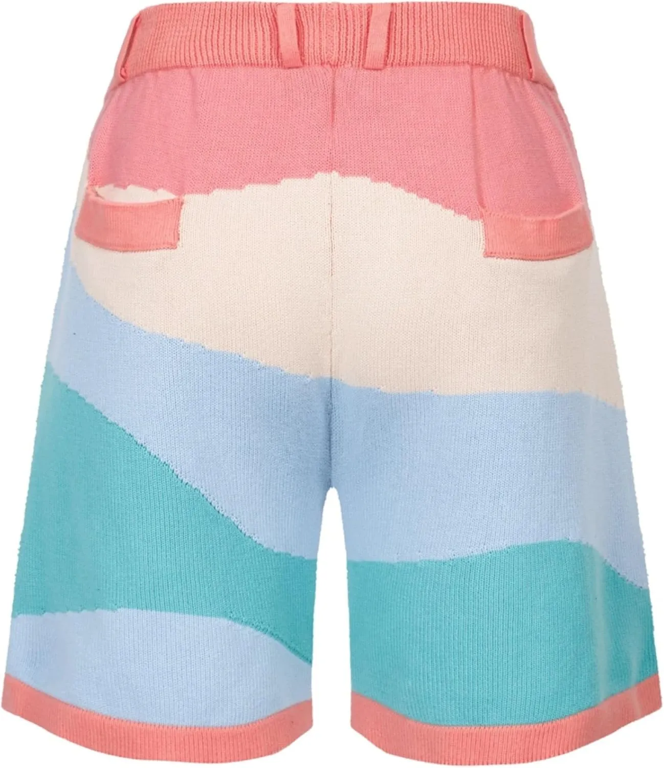 OXKNIT Men's Casual Shorts 1960s Mod Style Knit Retro Summer Beach Stretch Golf Athletic Sports Shorts