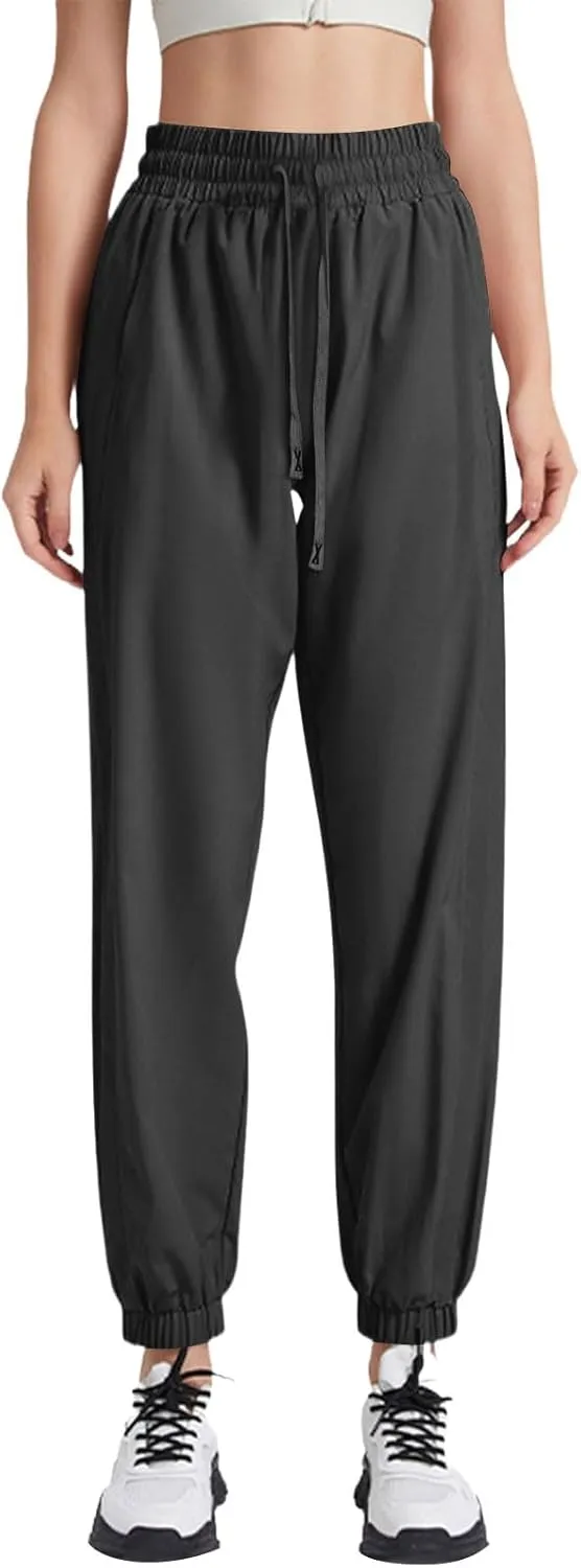 Pants for Women,Linen Sweatpants Petite High Waisted Straight Leg Trousers Dressy Linen Cotton Palazzo