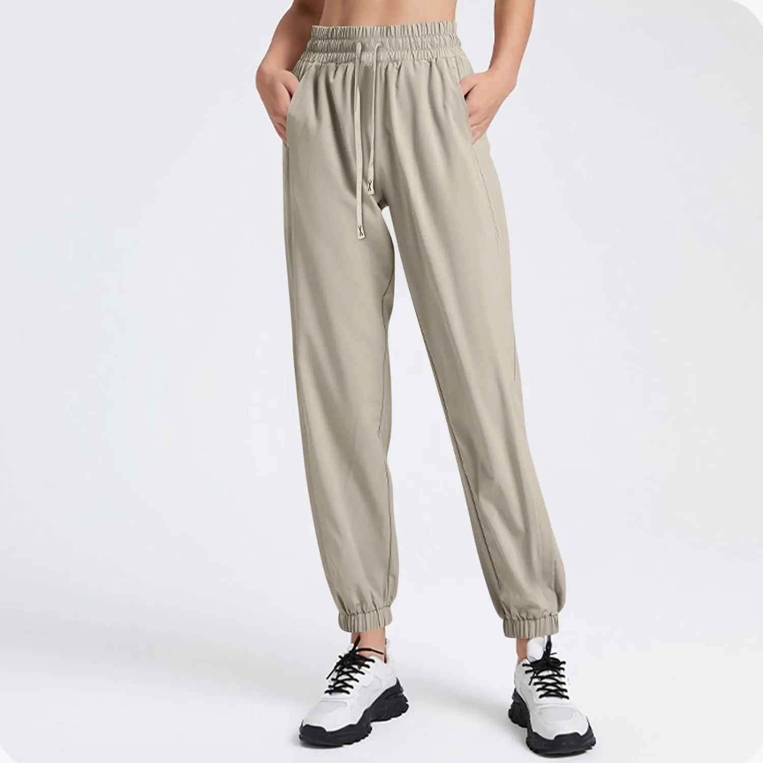 Pants for Women,Linen Sweatpants Petite High Waisted Straight Leg Trousers Dressy Linen Cotton Palazzo