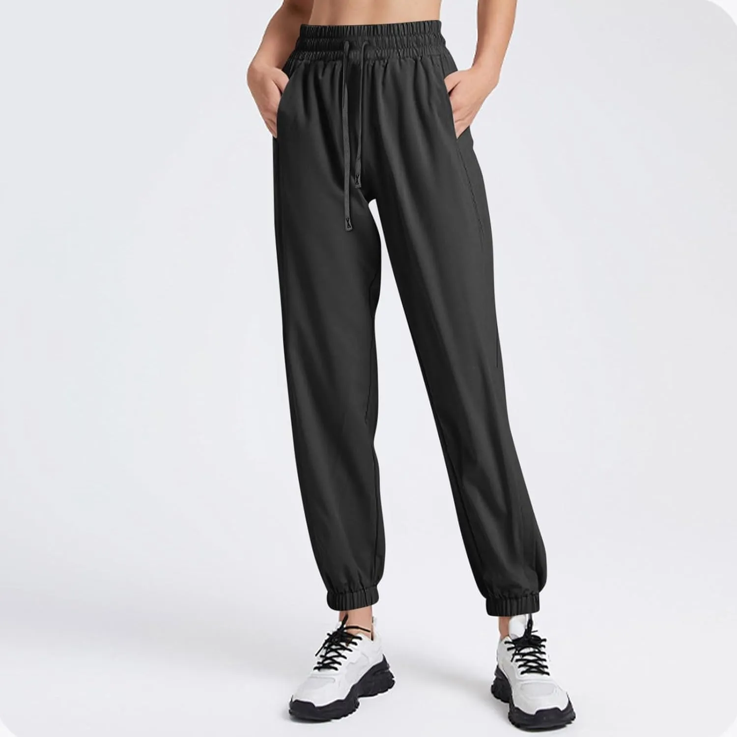 Pants for Women,Linen Sweatpants Petite High Waisted Straight Leg Trousers Dressy Linen Cotton Palazzo