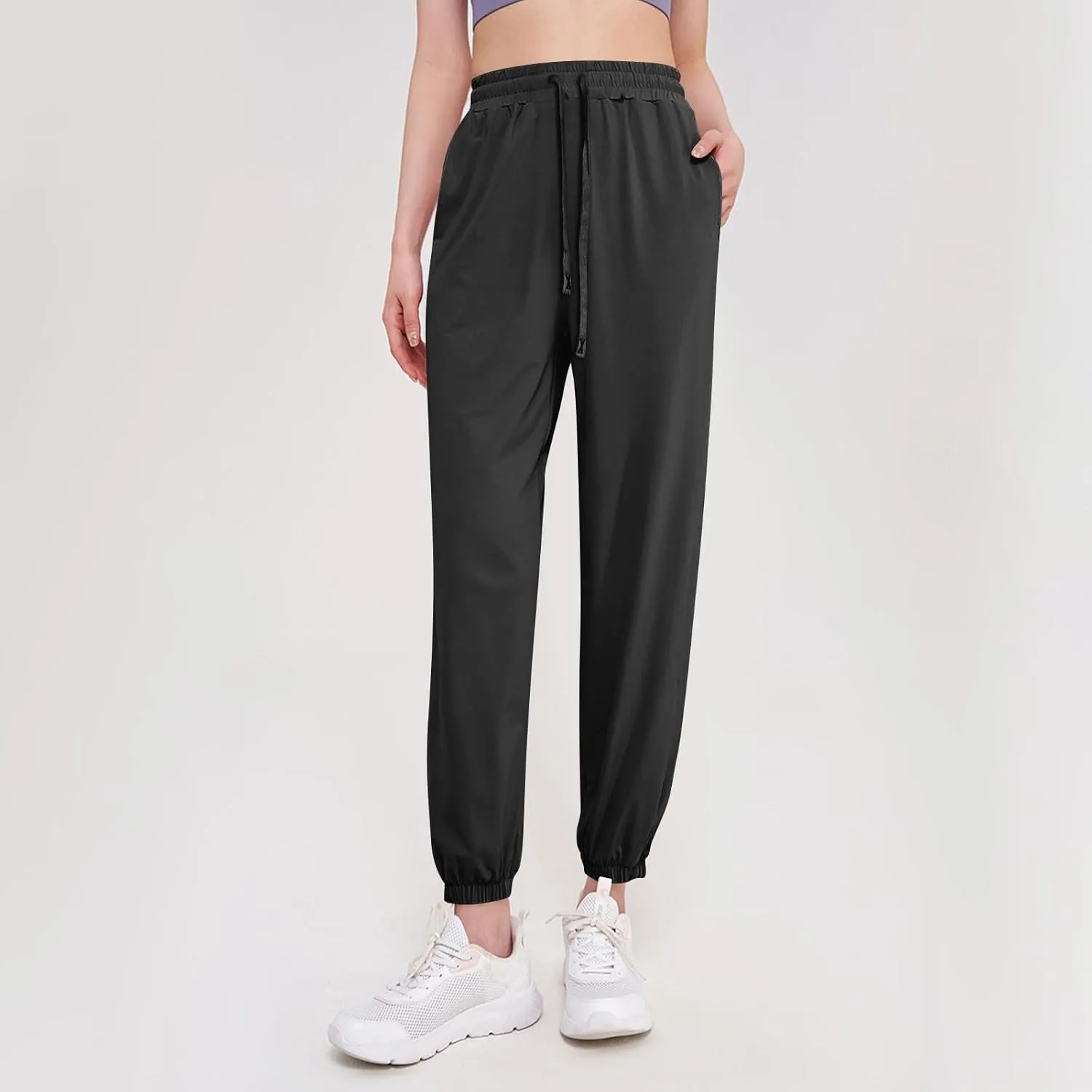 Pants for Women,Linen Sweatpants Petite High Waisted Straight Leg Trousers Dressy Linen Cotton Palazzo