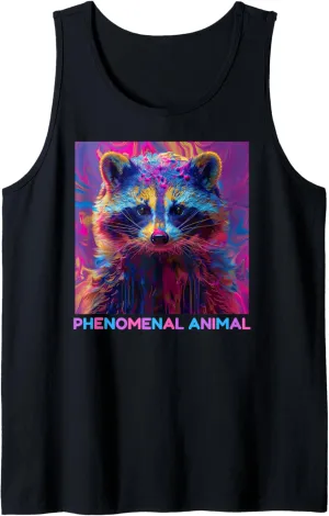Phenomenal Baby Raccoon Tie Dye Swirl Rock Band Tank Top