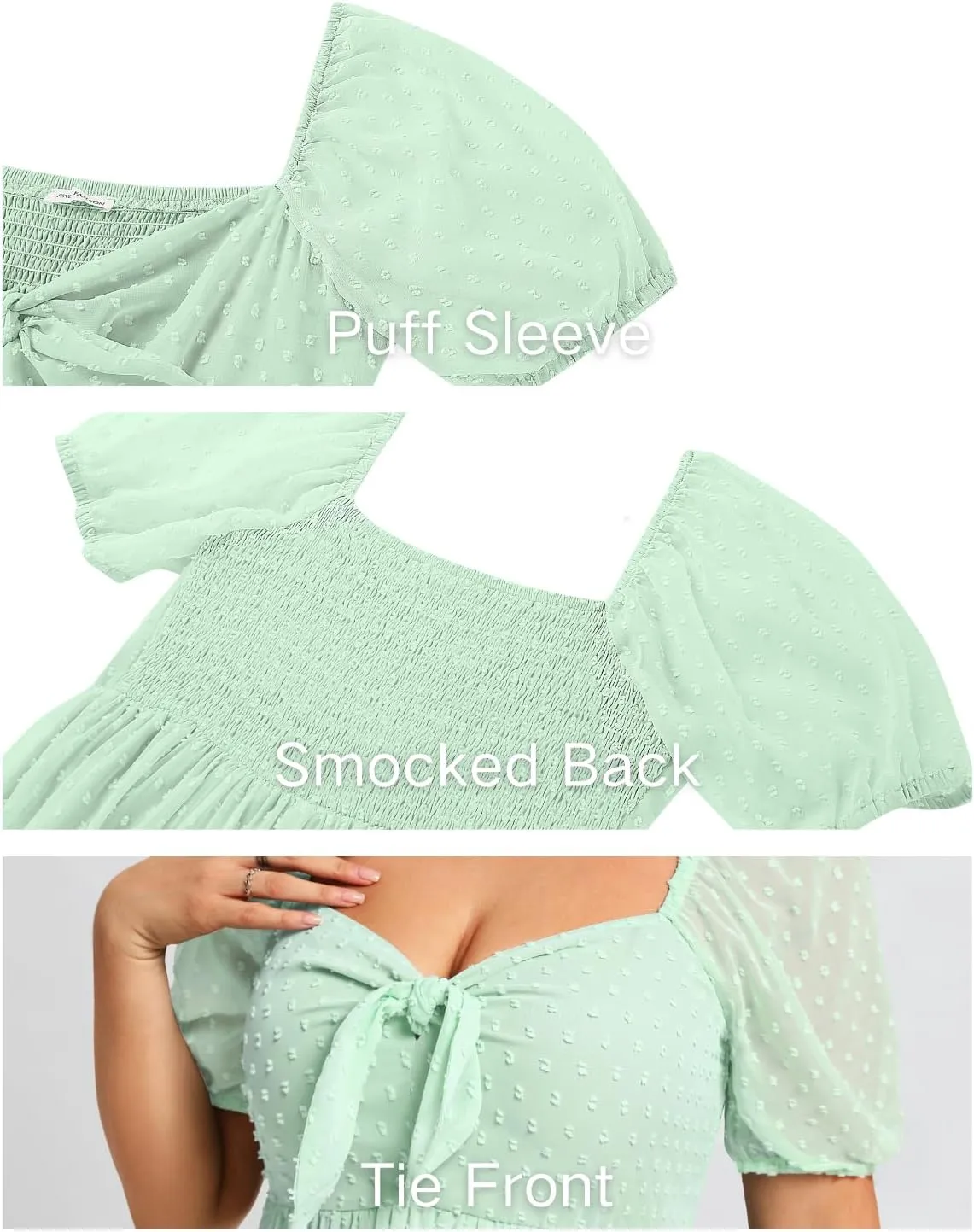 Plus Size Summer Dress - 2025 Graduation Beach Wedding Guest Tie Front Maxi Sundress