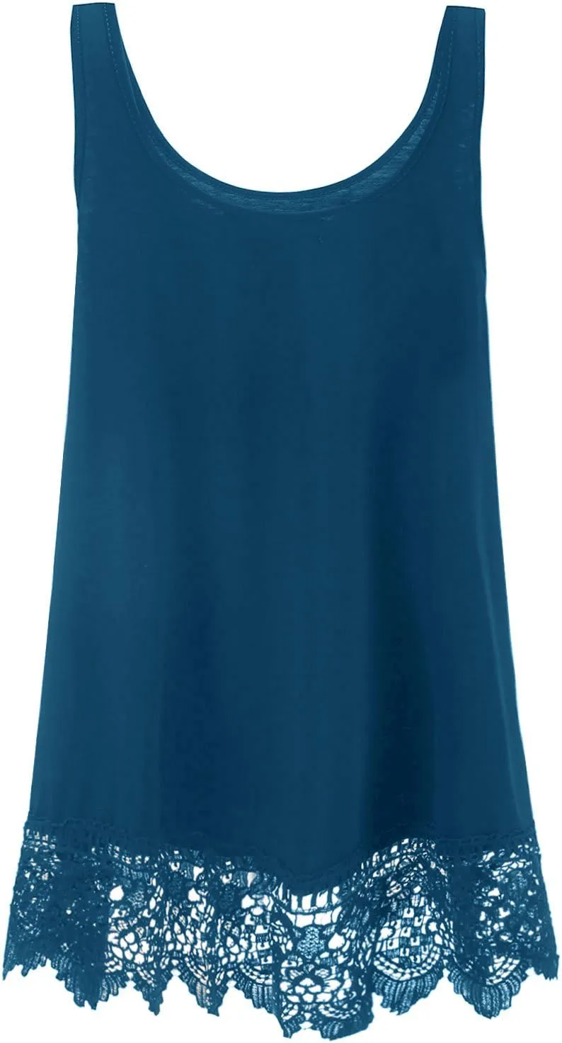Plus Size Swing Lace Flowy Tank Top for Women
