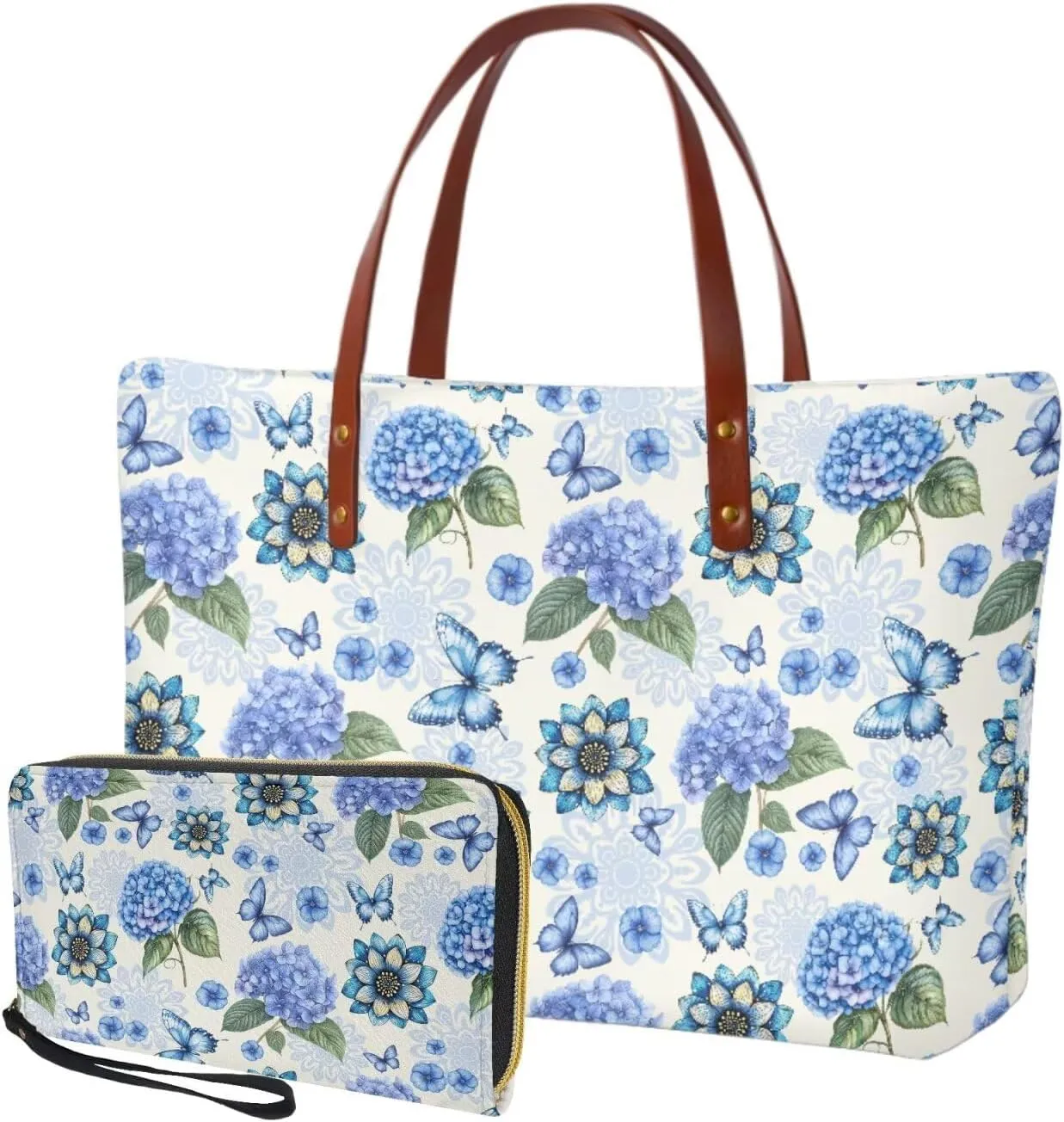 Purse and Wallet for Women Top Handle Satchel Work Bag Shoulder Bag with Matching Wallet for Shopping Work