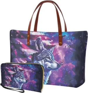 Purse and Wallet for Women Top Handle Satchel Work Bag Shoulder Bag with Matching Wallet for Shopping Work