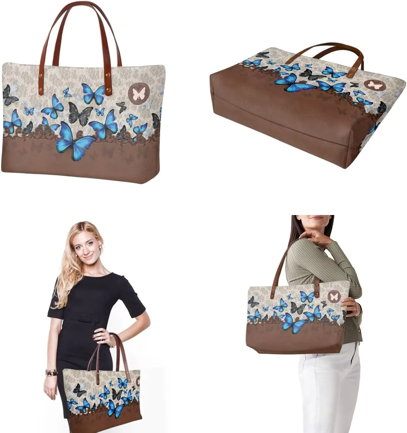Purse and Wallet for Women Top Handle Satchel Work Bag Shoulder Bag with Matching Wallet for Shopping Work
