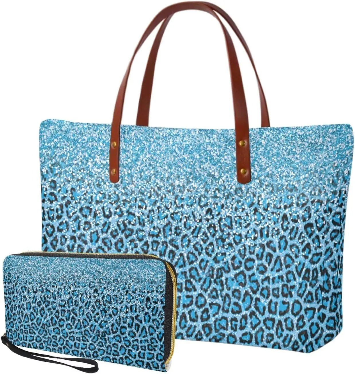Purse and Wallet for Women Top Handle Satchel Work Bag Shoulder Bag with Matching Wallet for Shopping Work