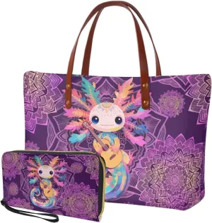 Purse and Wallet Set of 2 for Women Fashion Top Handle Satchel Large Work Bag Shoulder Bag with Matching Wallet