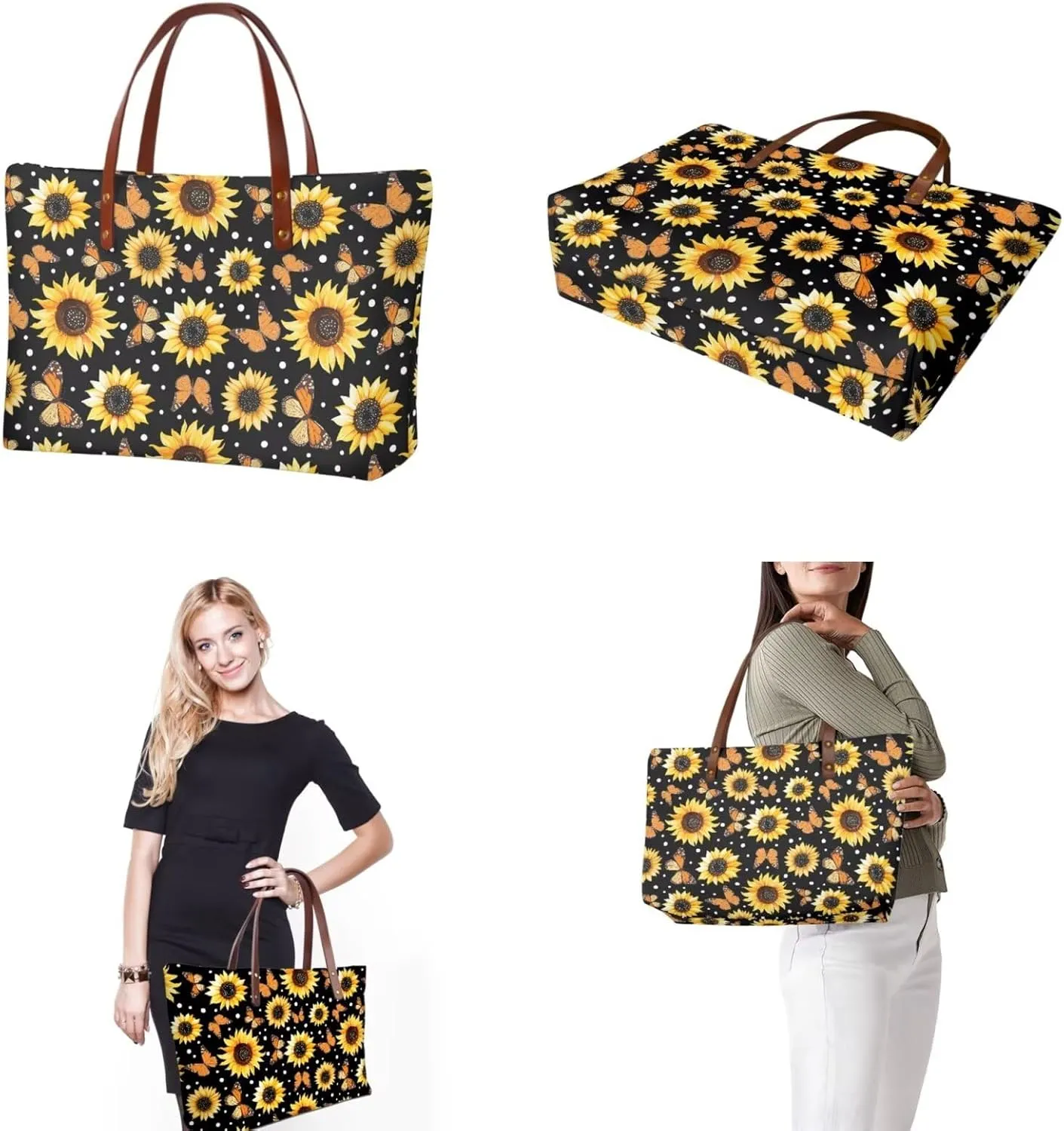 Purse and Wallet Set of 2 for Women Fashion Top Handle Satchel Large Work Bag Shoulder Bag with Matching Wallet