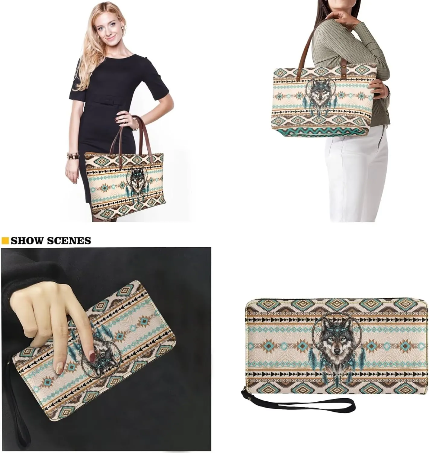 Purse and Wallet Set of 2 for Women Fashion Top Handle Satchel Large Work Bag Shoulder Bag with Matching Wallet
