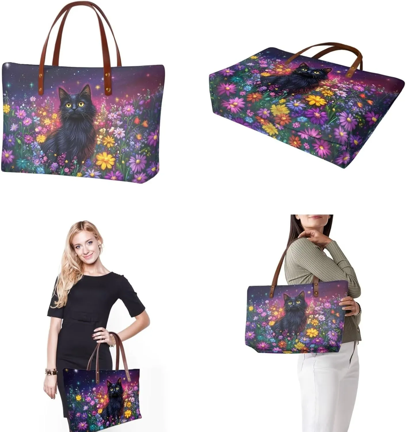 Purses and Handbag Set for Women Portable Top Handle Satchel Shoulder Bag Waterproof Wallet for Shopping Travel