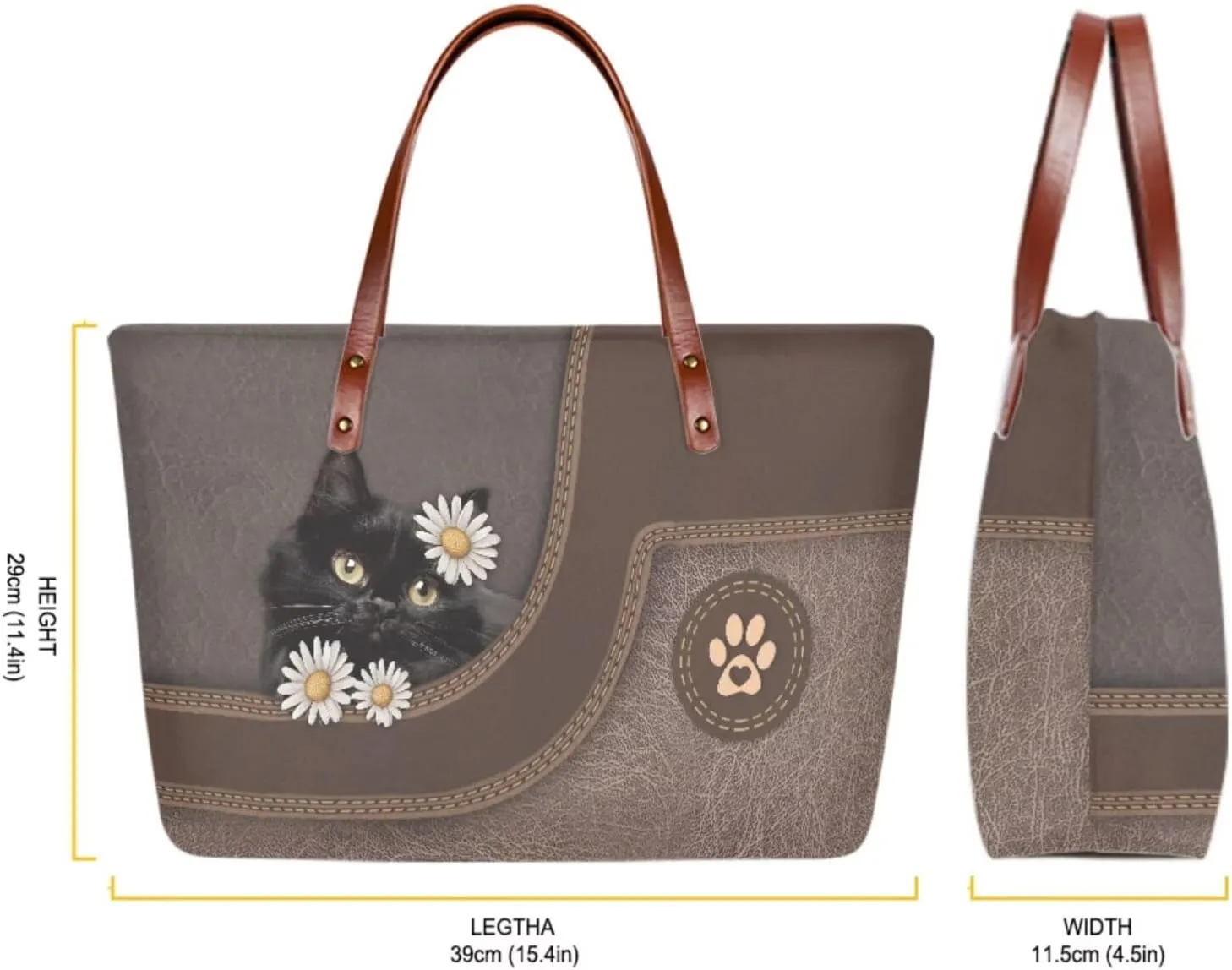 Purses and Handbag Set for Women Portable Top Handle Satchel Shoulder Bag Waterproof Wallet for Shopping Travel