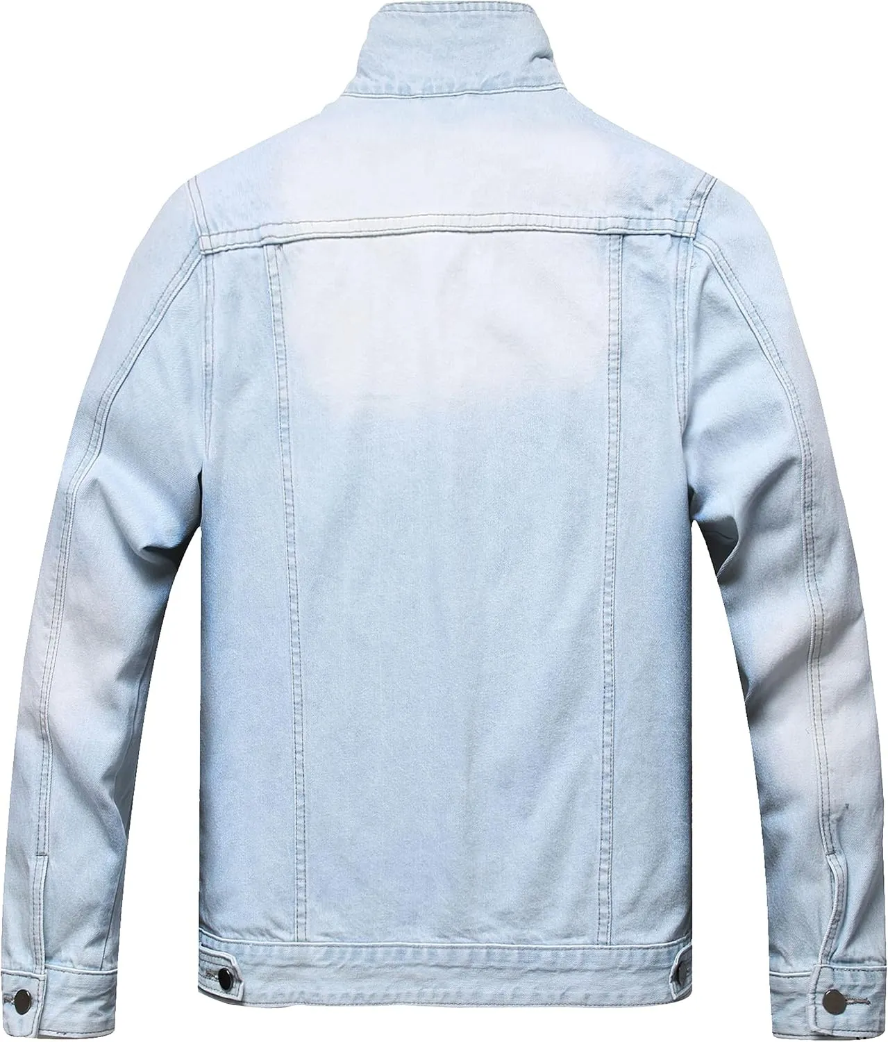 QIMYUM Jean Jacket For Men, Distressed Slim Denim Jacket