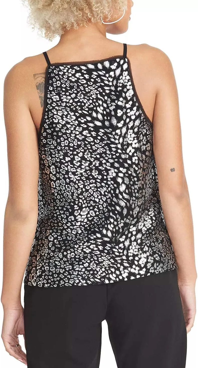 RACHEL Rachel Roy Womens Hallie Animal Print Metallic Camisole Top