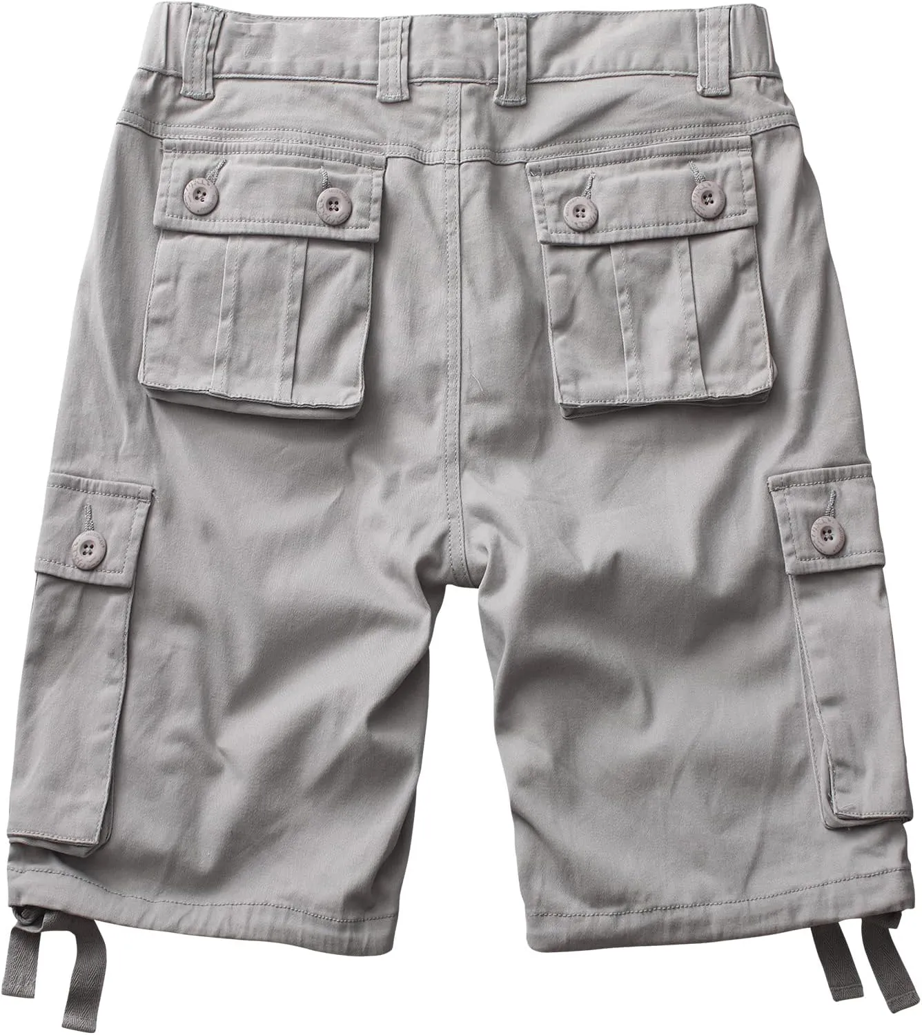 Raroauf Women's Cotton Casual Multi-Pockets Relaxe-Fit Twill Bermuda Cargo Shorts