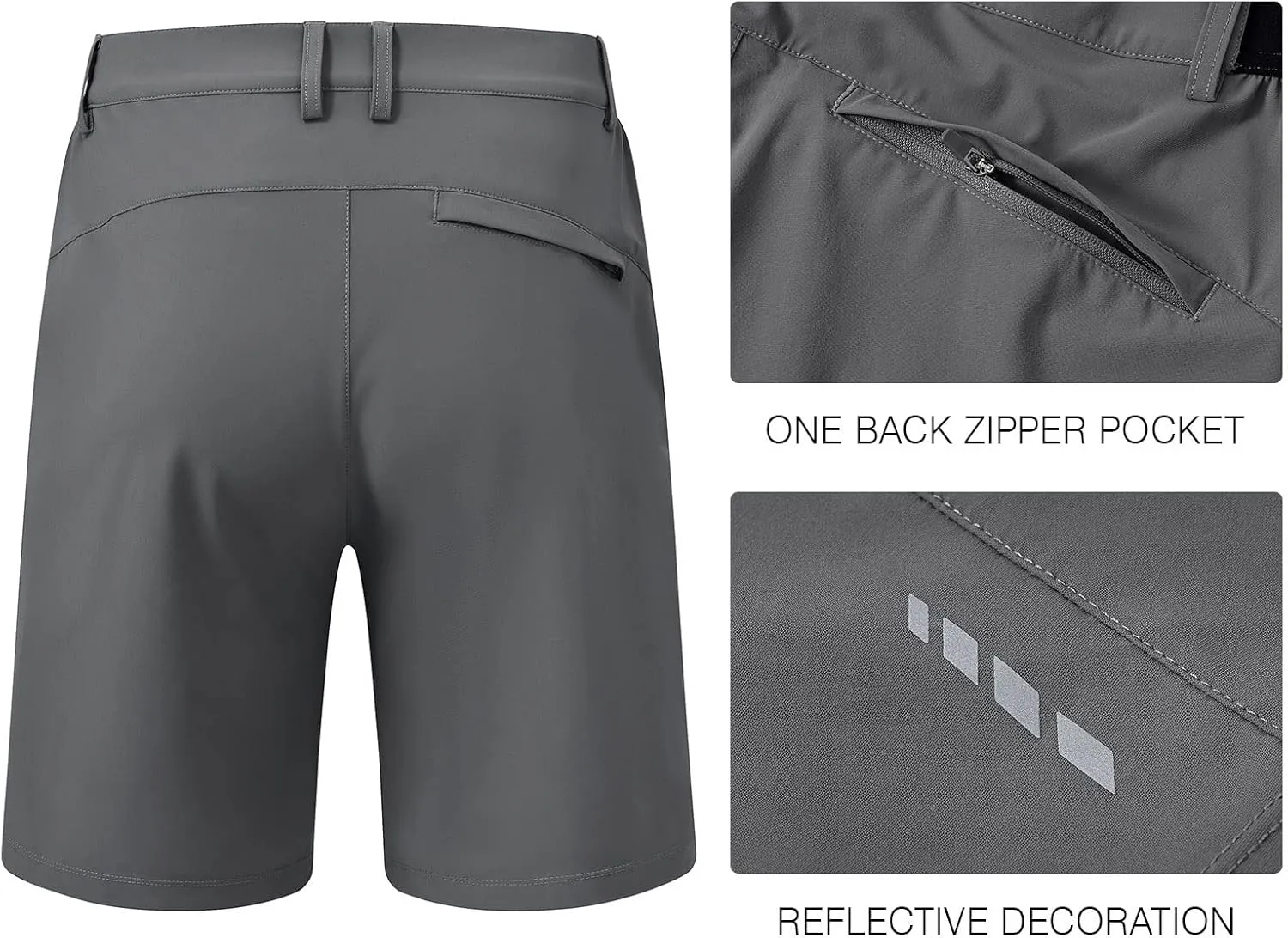 Rdruko Men's Golf Shorts Stretch Dry Fit 9" Lightweight Casual Dress Work Shorts with Pockets