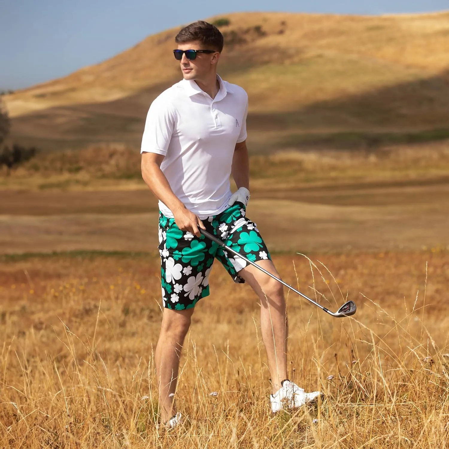 Royal & Awesome Mens Golf Shorts, Crazy Golf Shorts For Men, Plaid Shorts Men - Golf Tool Included