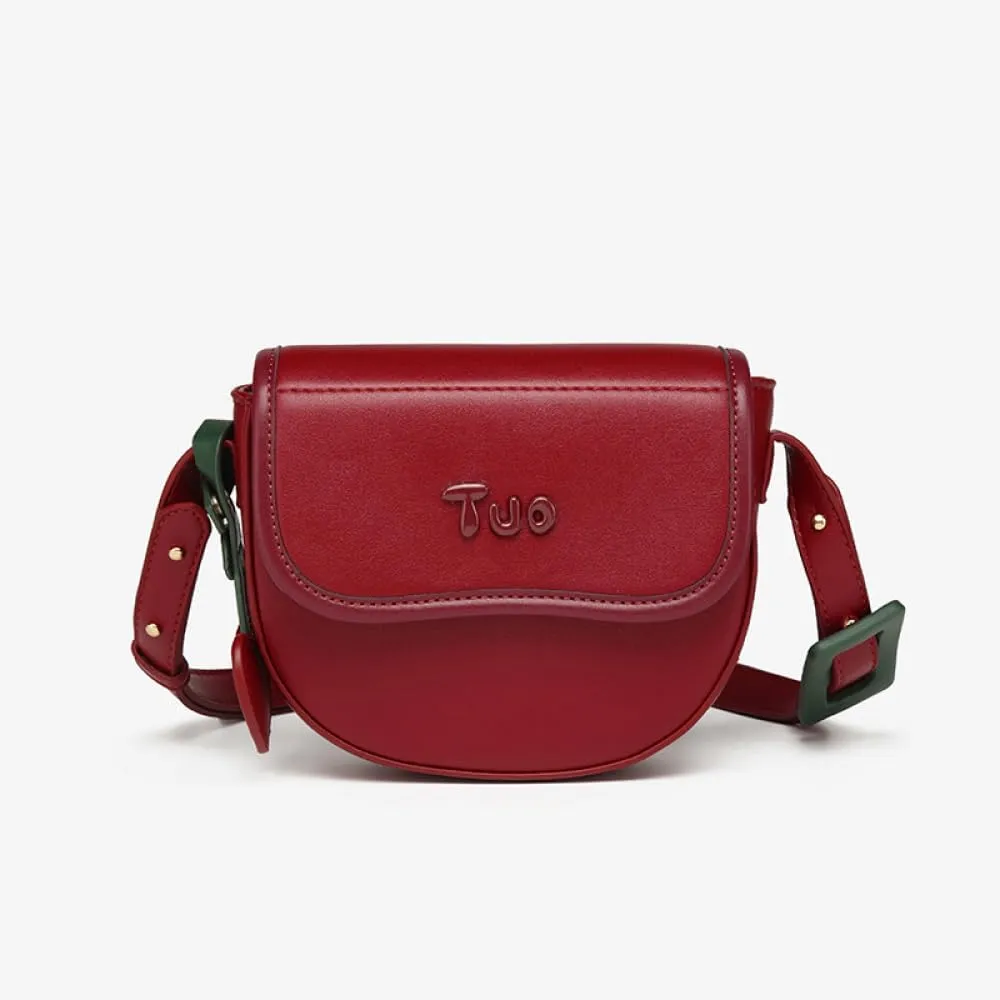 Saddle Bag Purses for Women Cute Burgundy Purse Adjustable Strap Crossbody Shoulder Purse for Going Out Purse