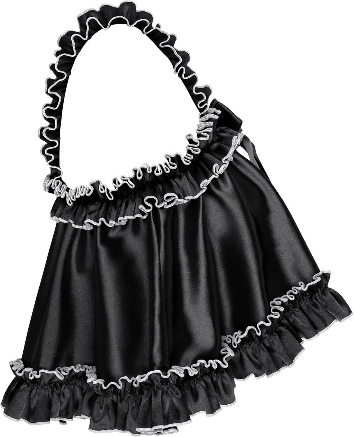 Satini Lingerie Satin Sissy Rolled Hem Edge Frilly Cami Top
