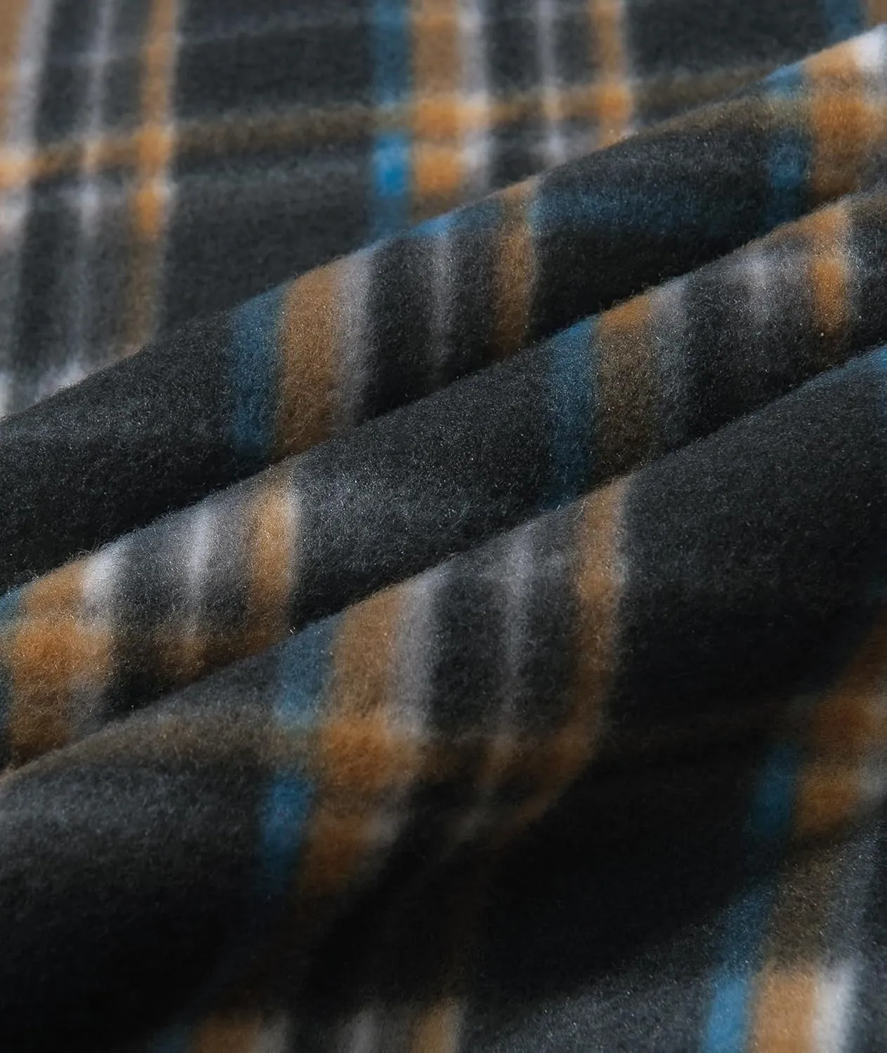 SCODI Men's Flannel Shirt Jacket Fleece Sherpa Lined Plaid Jackets Coat Full Zip Up Hoodie Winter Outwear