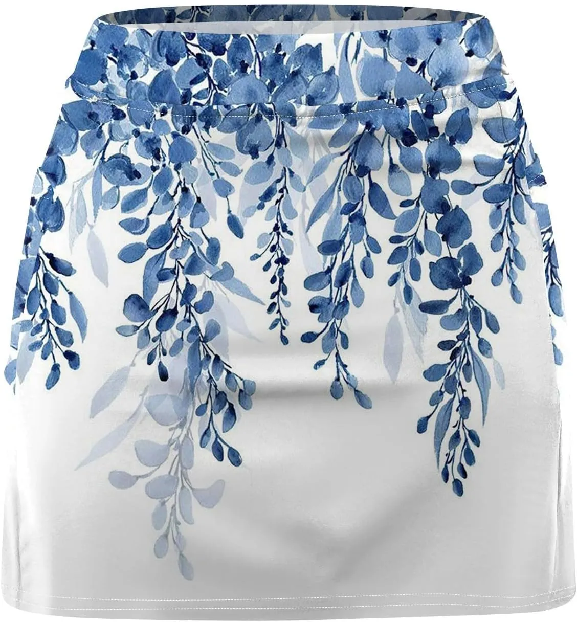 Segaven Skirts for Women Skinny Joggers Printed Running Skirt Tummy Control Workout Skorts Plus Size Athletic Shorts