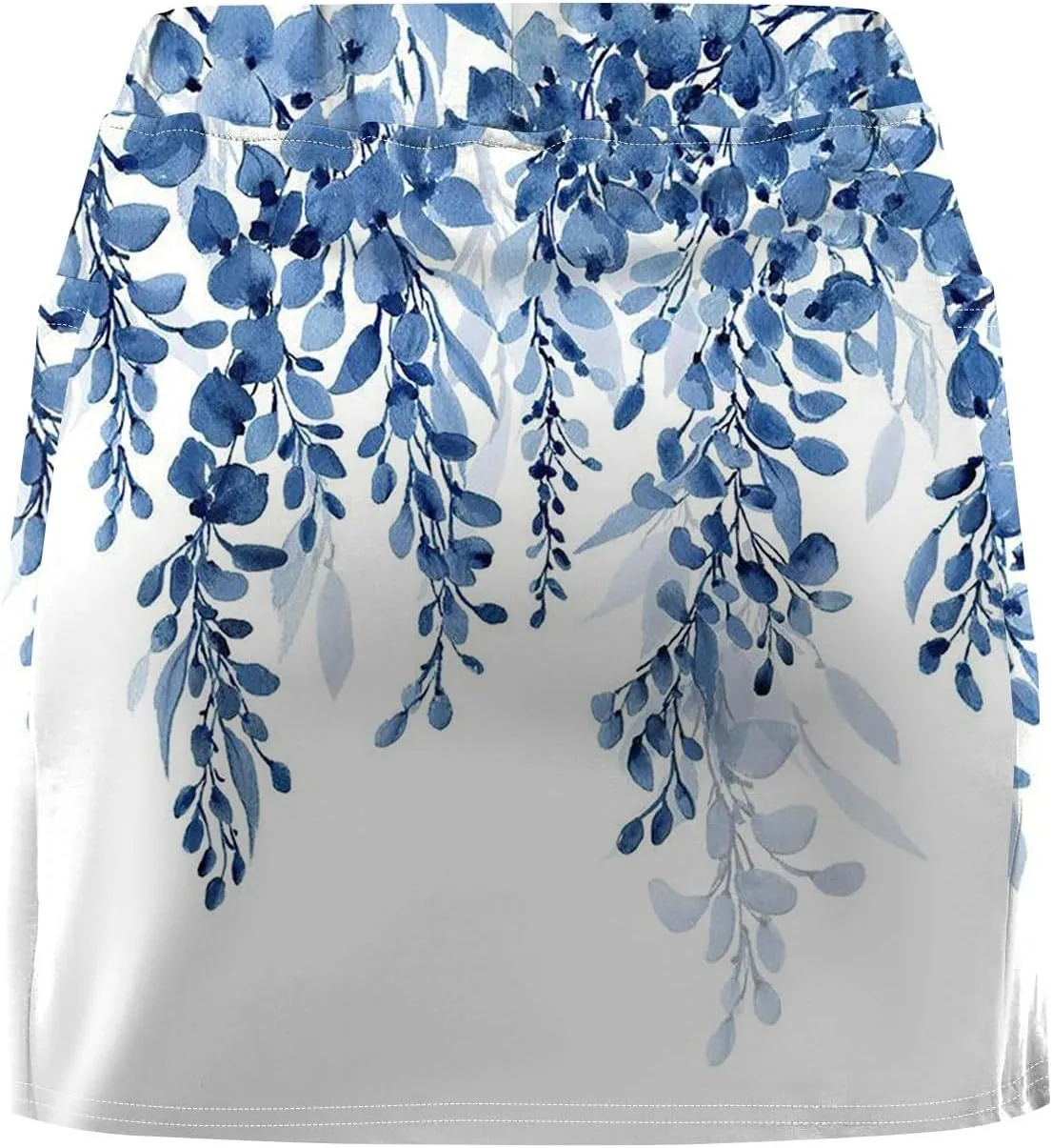Segaven Skirts for Women Skinny Joggers Printed Running Skirt Tummy Control Workout Skorts Plus Size Athletic Shorts