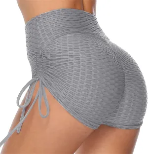 Sexy Booty Shorts for Women Butt Lift Leggings Shorts Scrunch Workout High Waisted Textured Hot Pants
