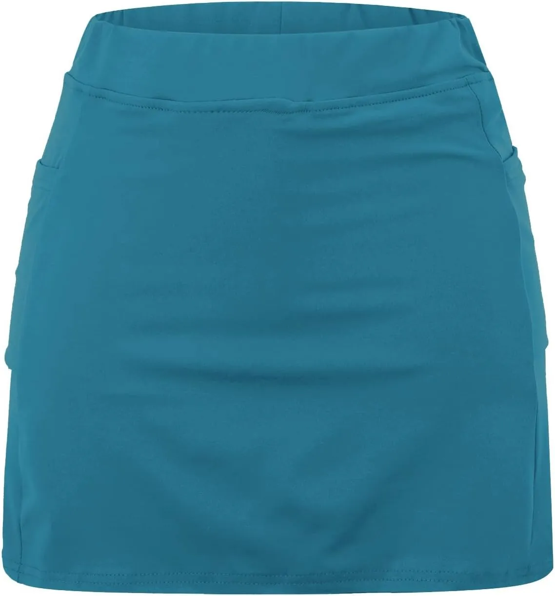 Skirt with Shorts Underneath, Women Elastic Yoga Skirts Solid Color Lightweight Tummy Control Athletic Tennis Shorts
