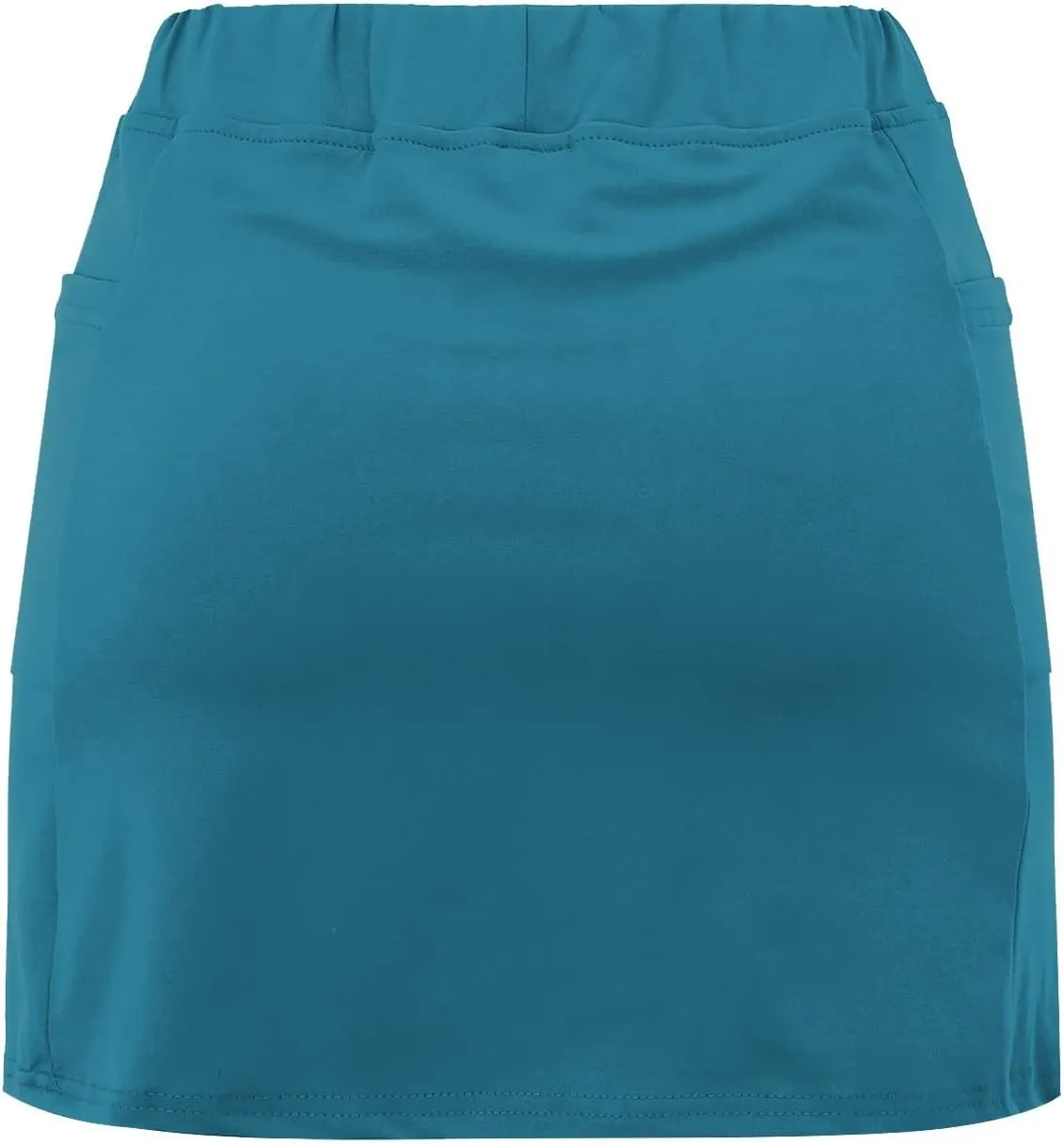 Skirt with Shorts Underneath, Women Elastic Yoga Skirts Solid Color Lightweight Tummy Control Athletic Tennis Shorts