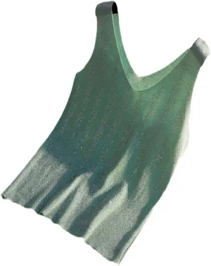 Summer V-Neck Women's Slim Fit Polyester Vest Top Camisole