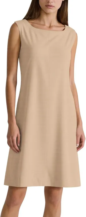 Sundresses for Women 2025 Solid Round Neck Sleeveless Tank Dress Casual Beach Vacation Cotton Linen Mini Dresses