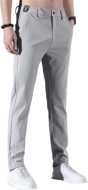 Sweatpants for Men Tapered Combat Slacks Man Track Slimming Elasticated Waist Solid Split Ripstop Pant